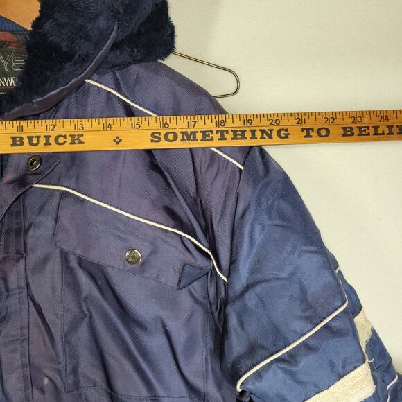 Vintage Guys Actionwear Coveralls S Mens Blue Insulated Workwear Y2k Grunge Fall - Picture 3 of 16